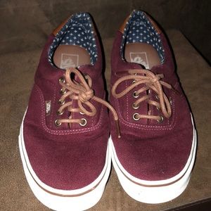 Burgundy Vans Men US Size - 9.5